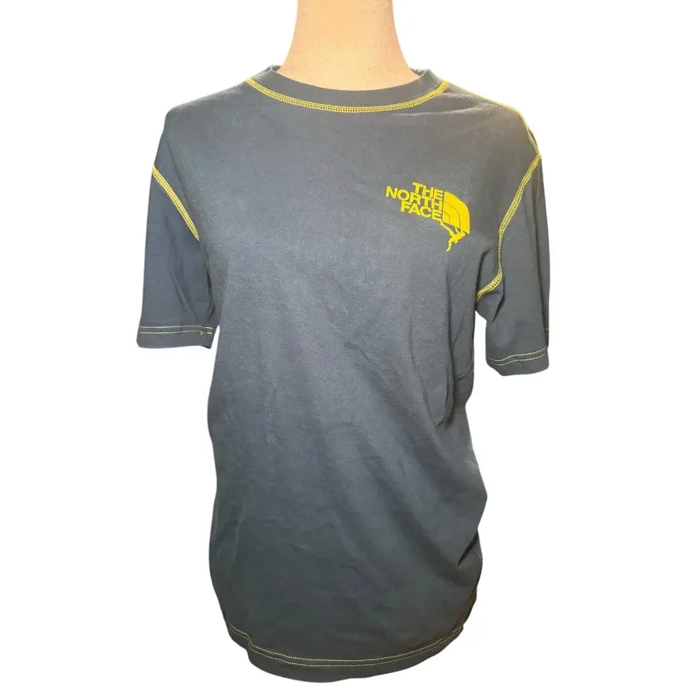 The North Face Climber Graphic Tee, Blue Yellow Contrast Stitch, Men's Small